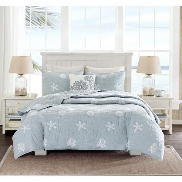 Harbor House Harbor House HH13-1548 Cotton Percale Coverlet Set with Embroidery - King & Cal King HH13-1548 - main